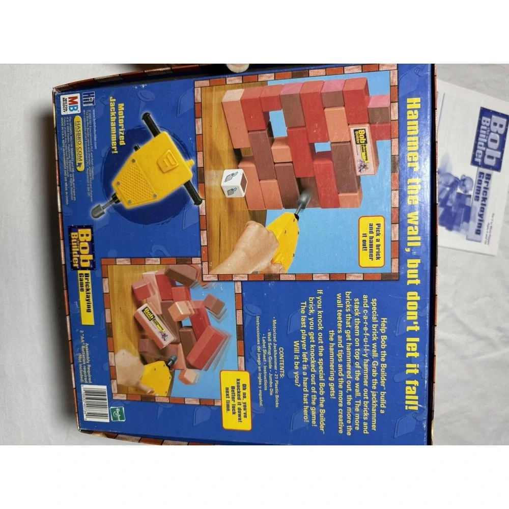 Bob The Builder Bricklaying Game Vintage 2002 Hasbro Complete Damaged Hammer